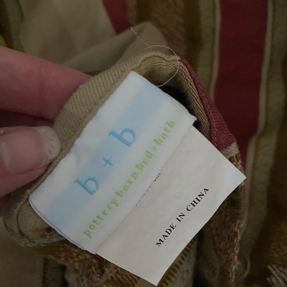 Pottery barn brown stripe duvet bed pillow shams - Picture 6 of 6